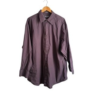 Slates Long Sleeve Button Down Shirt Men’s Size Neck 17.5 34/35 100% Cotton